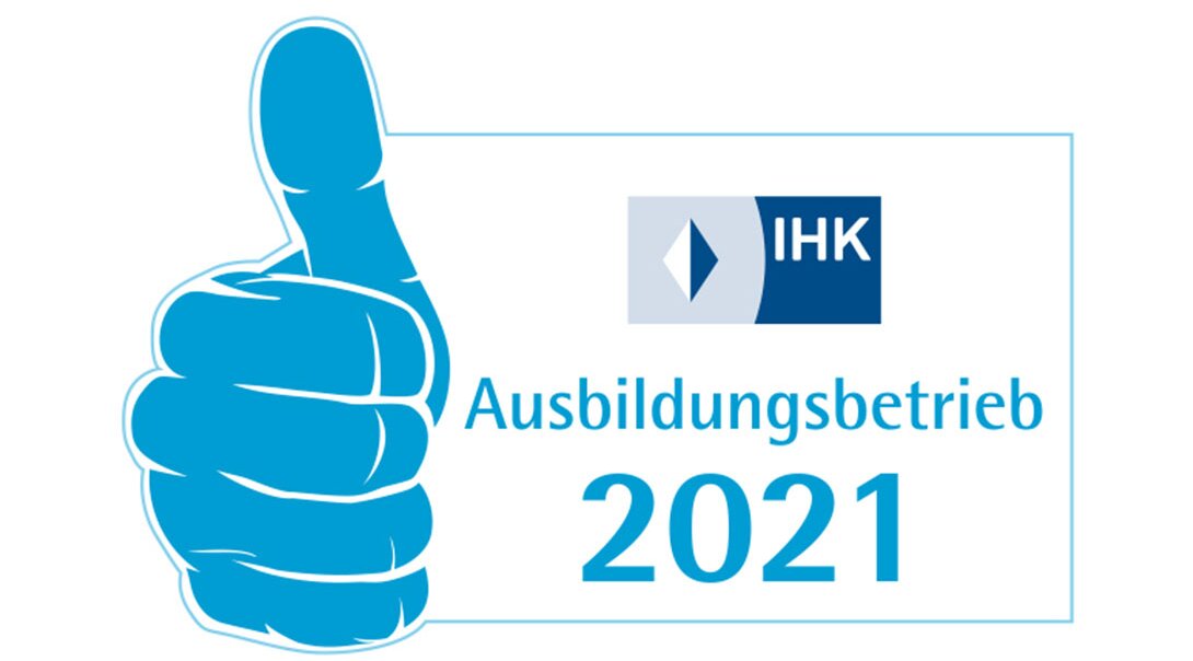 Zertifikat IHK Top Ausbildungsbetrieb 2021 © IHK